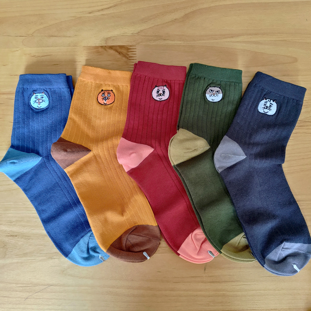 【ehcat貓室友】貓室友刺繡棉襪