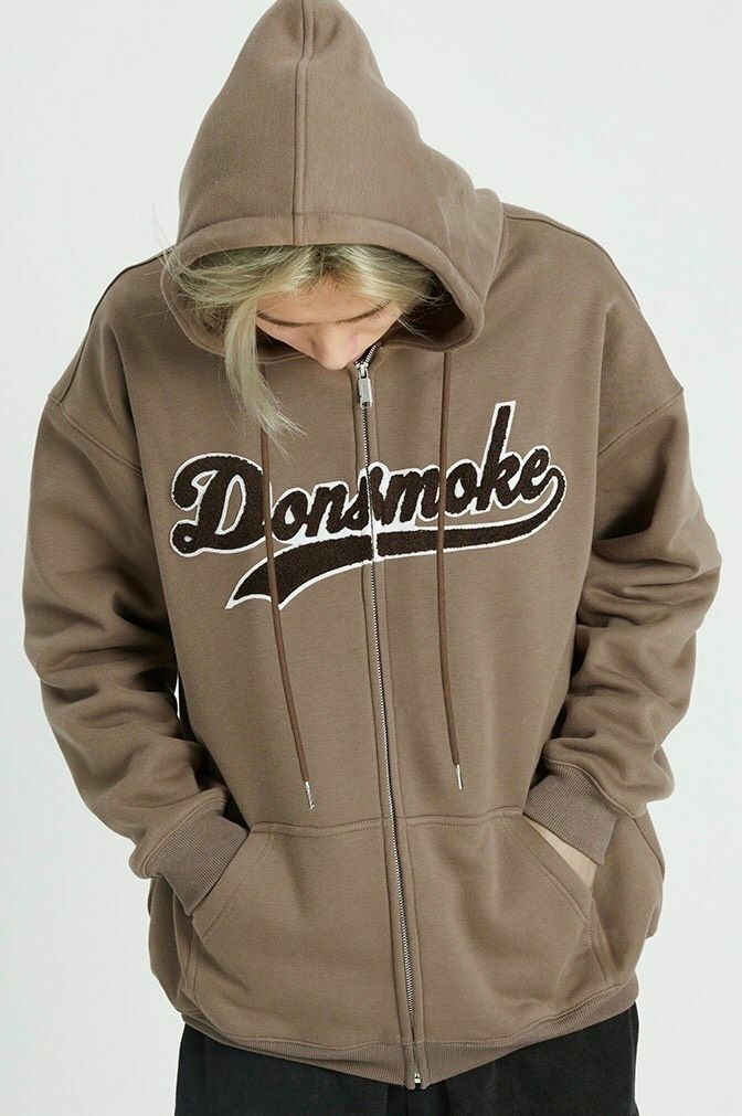 I DON‘T SMOKE 衝浪標 連帽 拉鍊 外套