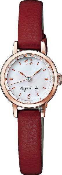 萬年鐘錶 - agnes b.   珍珠貝切割錶面小錶徑女錶  VC01-KVS0R / BX2010X1  錶徑20MM