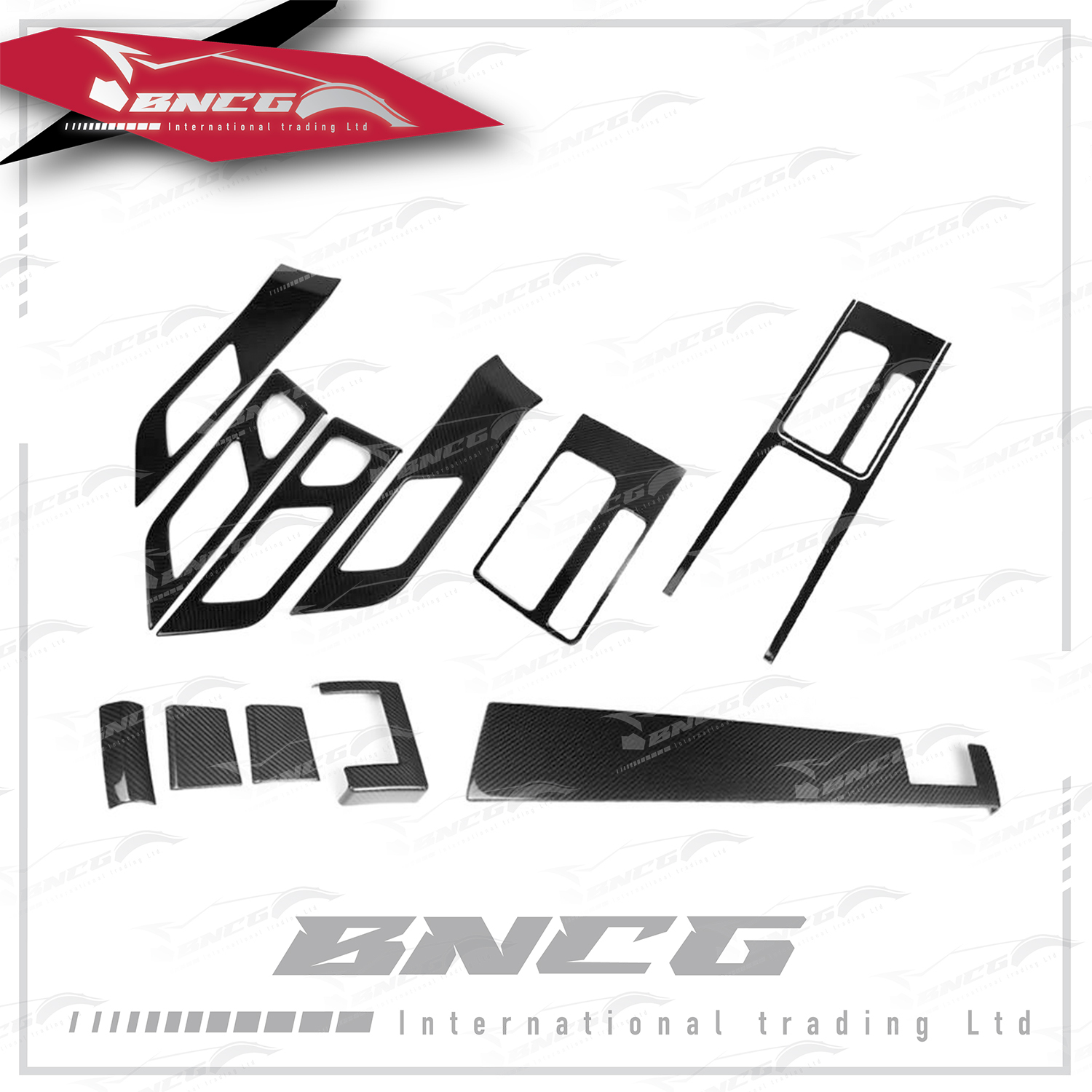 捷豹 Jaguar F-PACE XE XF 16-19年式 通用 改裝 卡夢 碳纖維 內飾件 內飾貼片 11件裝