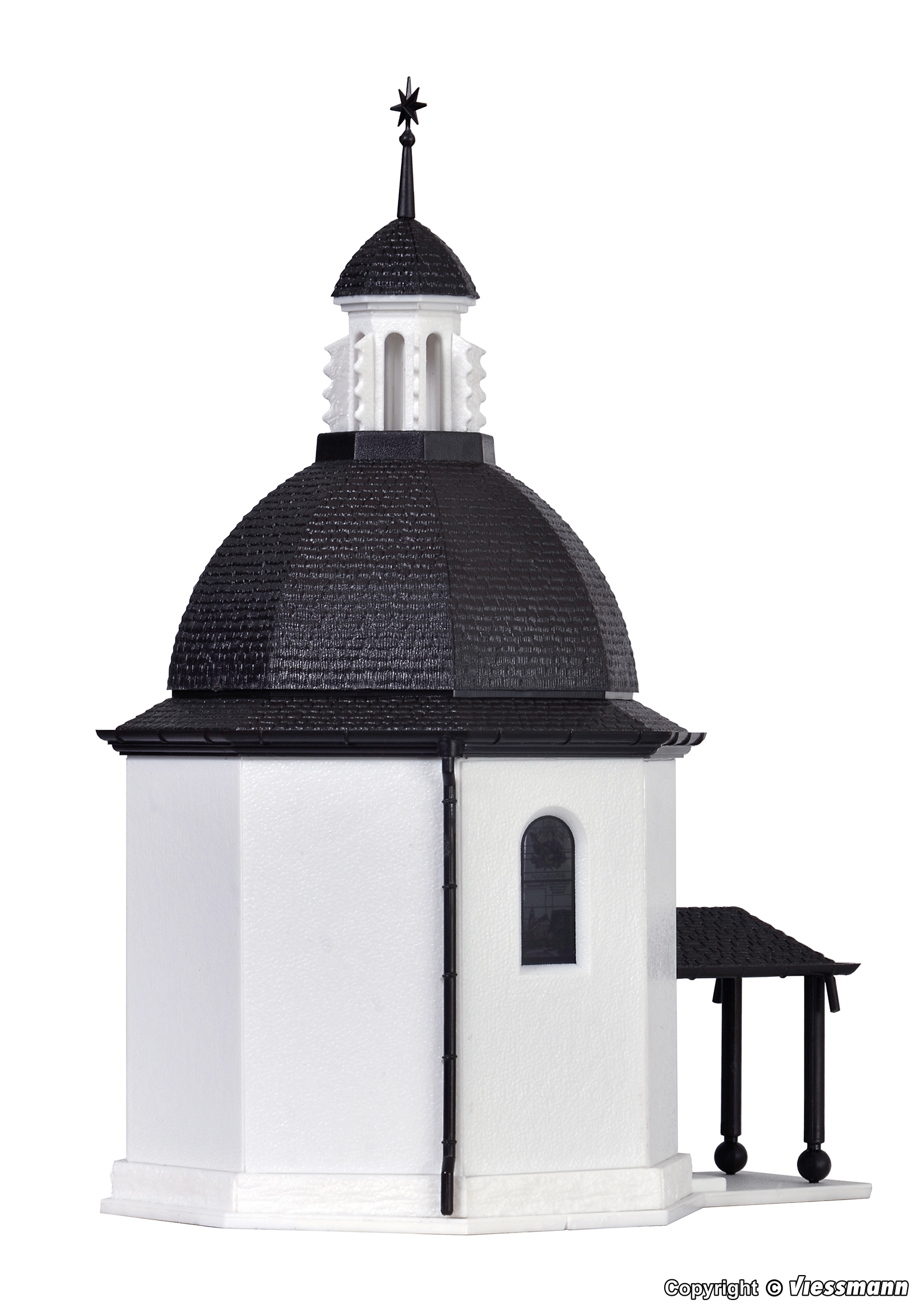 Vollmer 47612 N scale Silent Night Memorial Chapel  with LED lighting and artificial snow