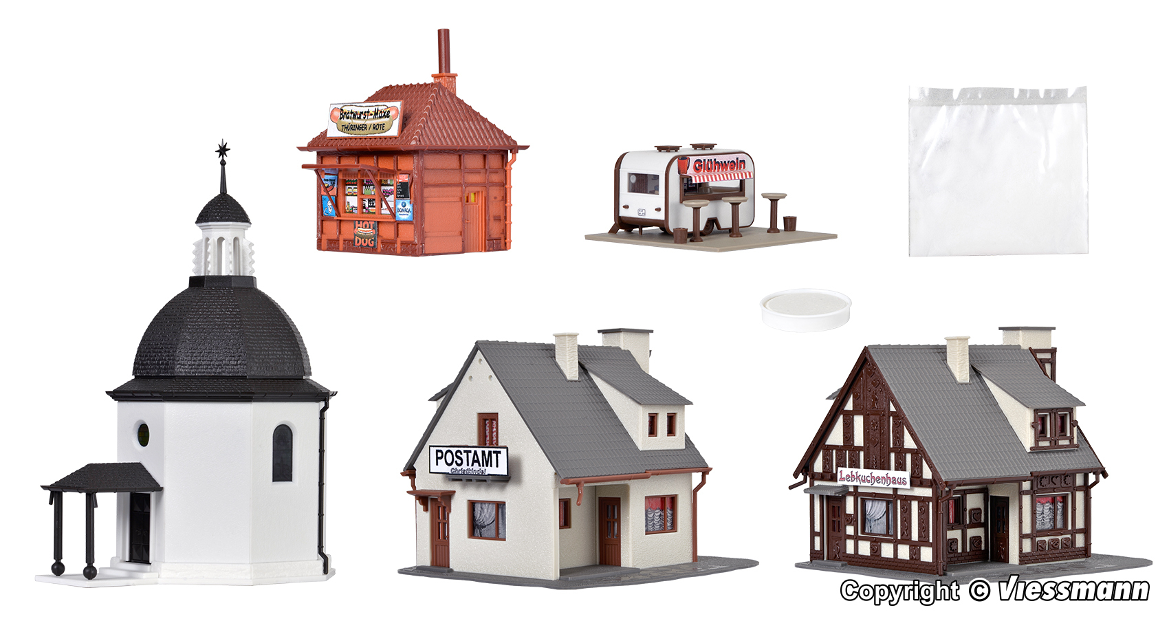 Vollmer 42413 HO scale, Christmas village with LED lighting