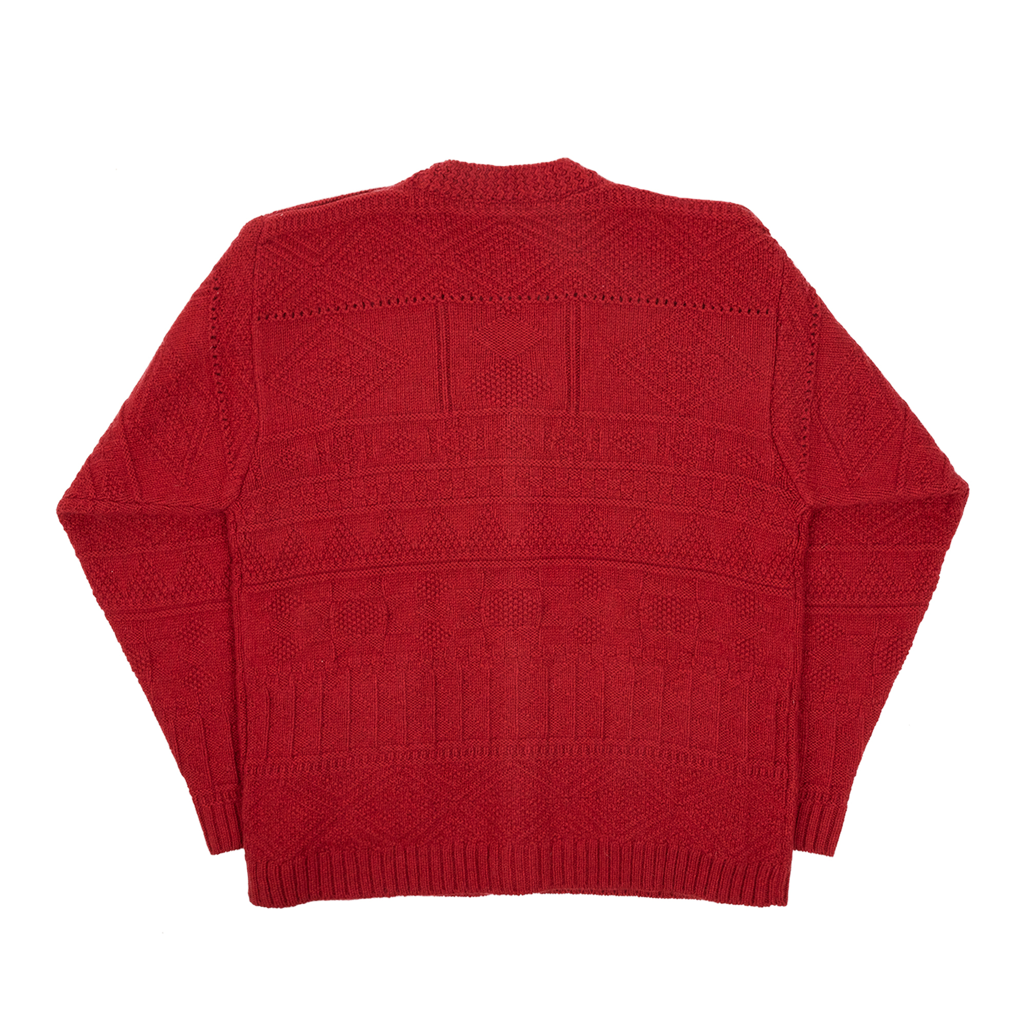 Old Joe Brand - Guernsey Button Cardy (Cayenne)