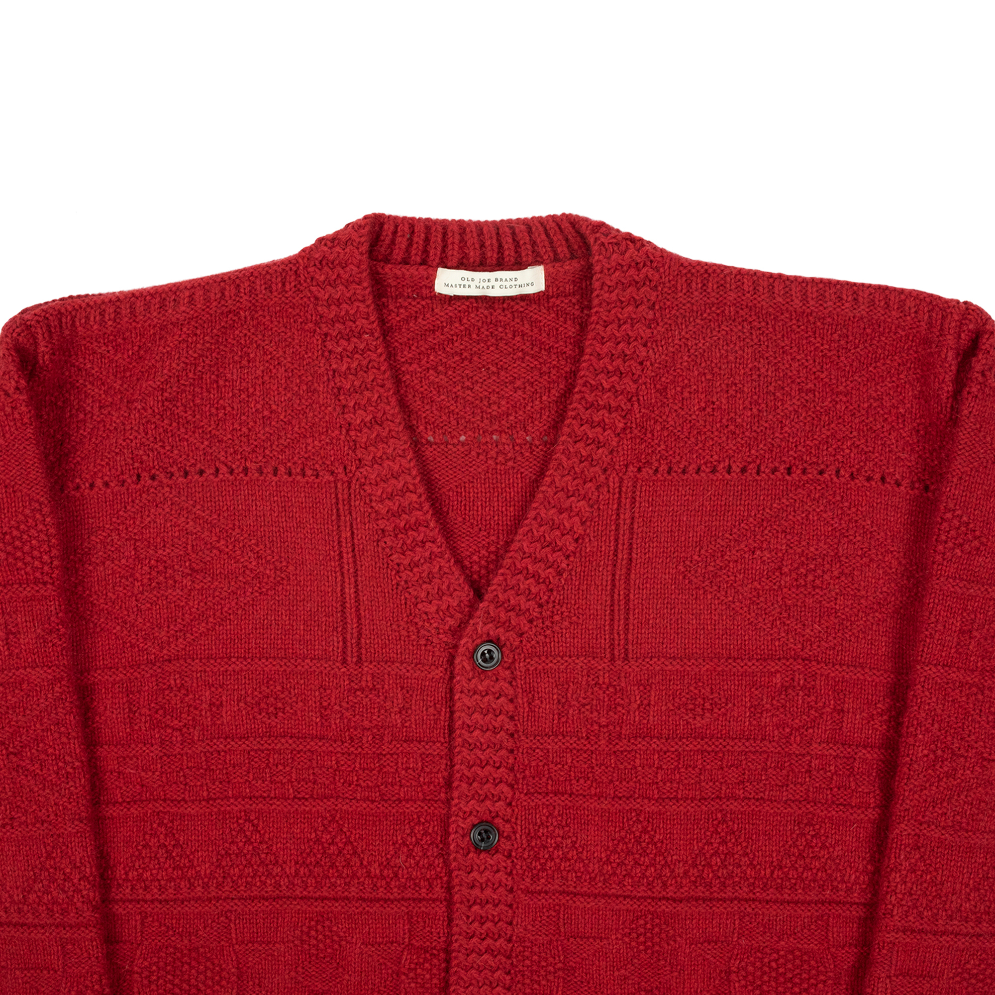 Old Joe Brand - Guernsey Button Cardy (Cayenne)