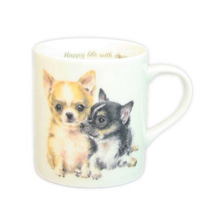 日本美濃燒犬の戀瓦杯 (芝娃娃) (日本製)