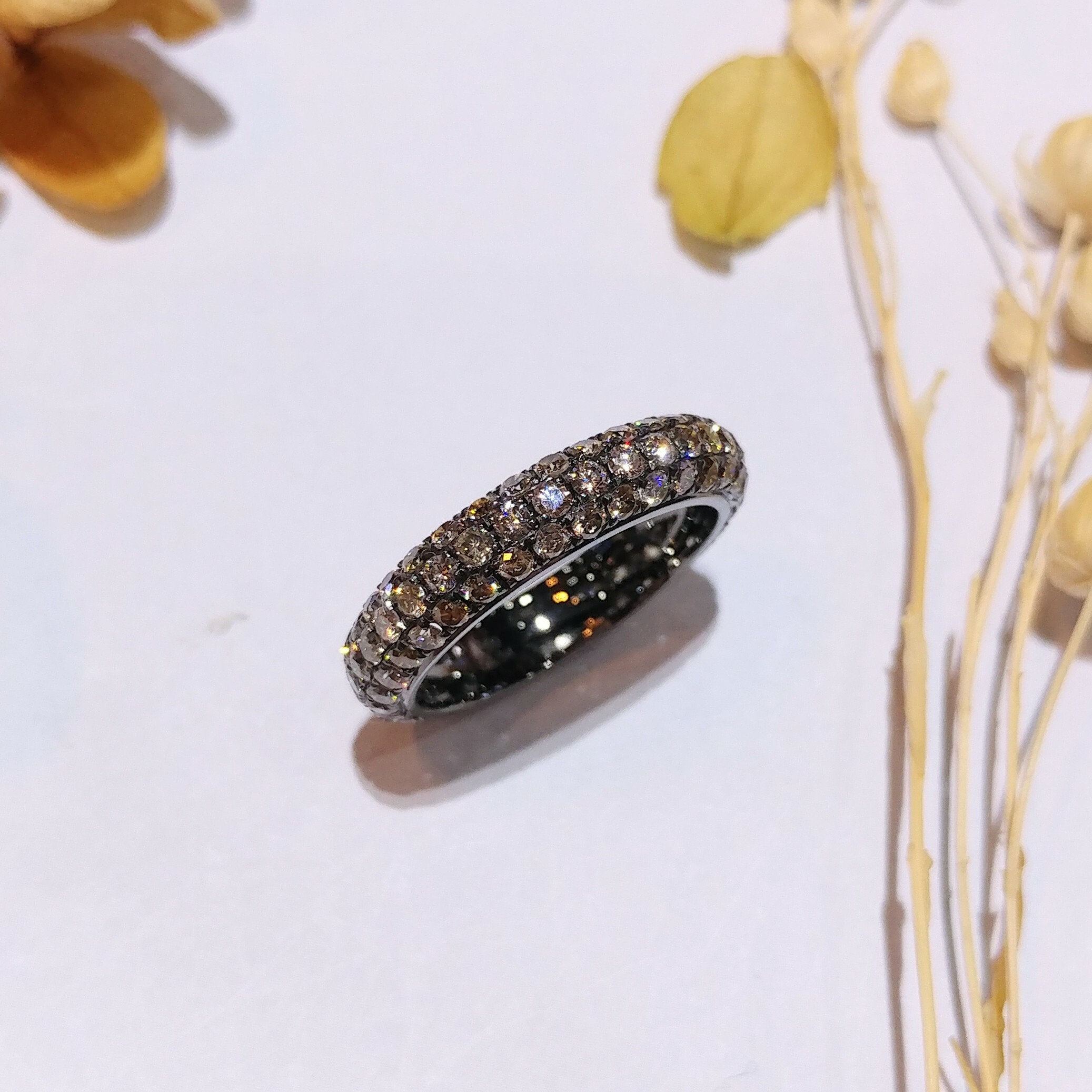 18K Black Gold 1.34ct Fancy Brown Diamond Ring