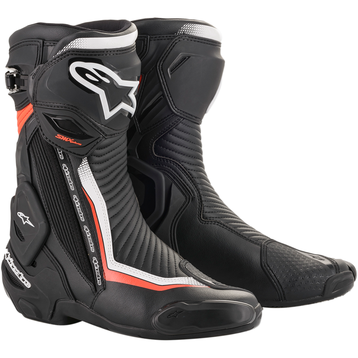 ALPINESTARS SMX PLUS V2 BLACK/WHITE/RED FLUO 黑白螢光紅 車靴