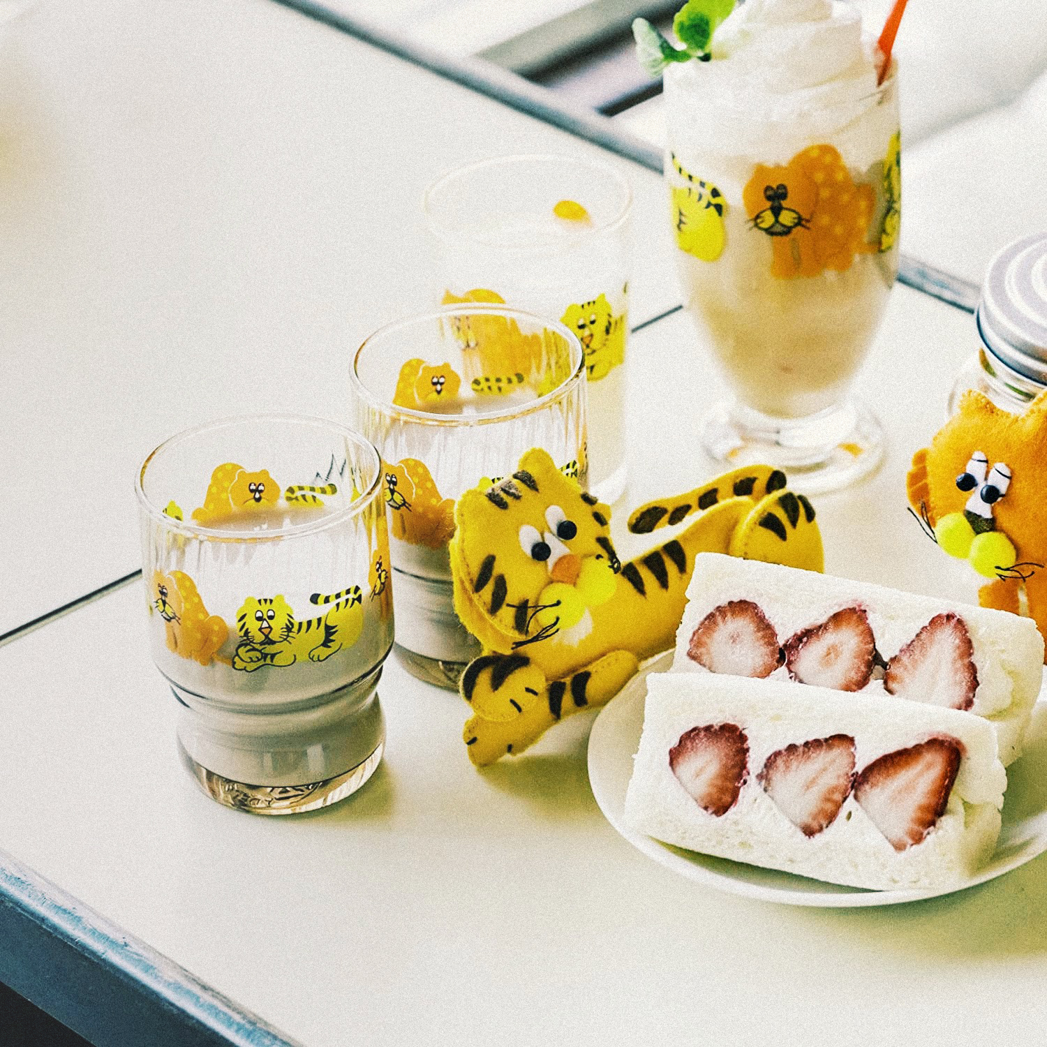 ADERIA Retro 昭和琥珀玻璃水杯組﹝虎與豹﹞