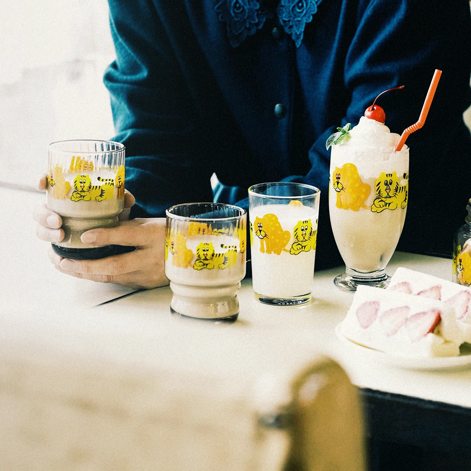 ADERIA Retro 昭和琥珀玻璃水杯組﹝虎與豹﹞