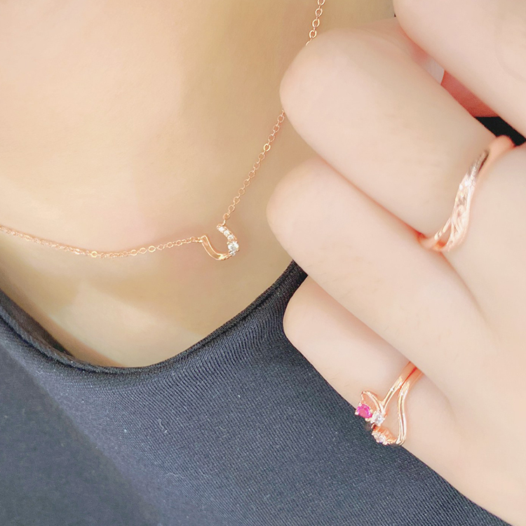 幸運小馬蹄 純銀項鍊