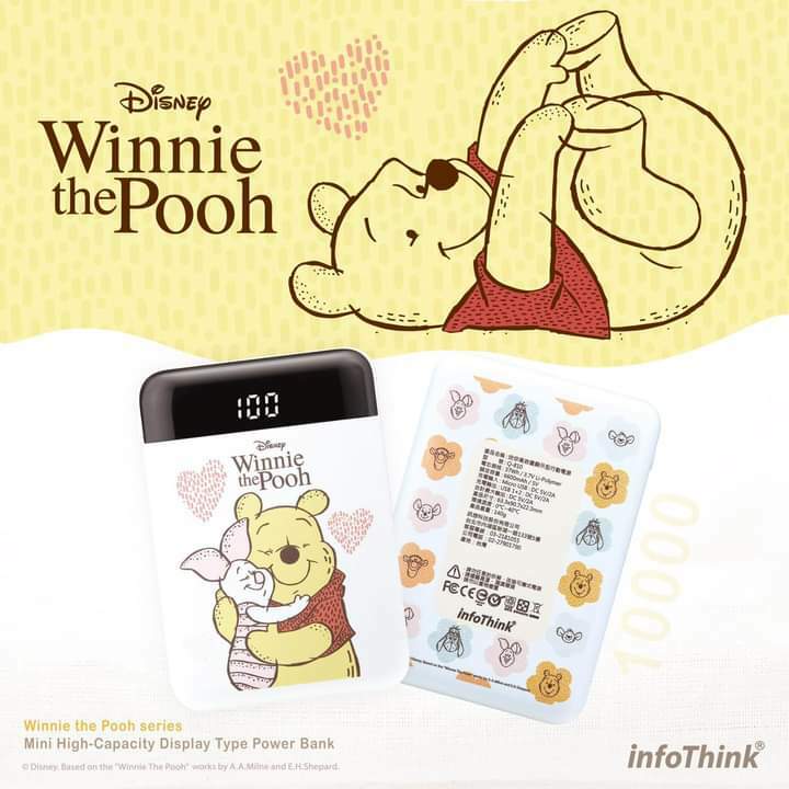 台灣製infoThink維尼迷你高容量顯示型行動電源10000mAh