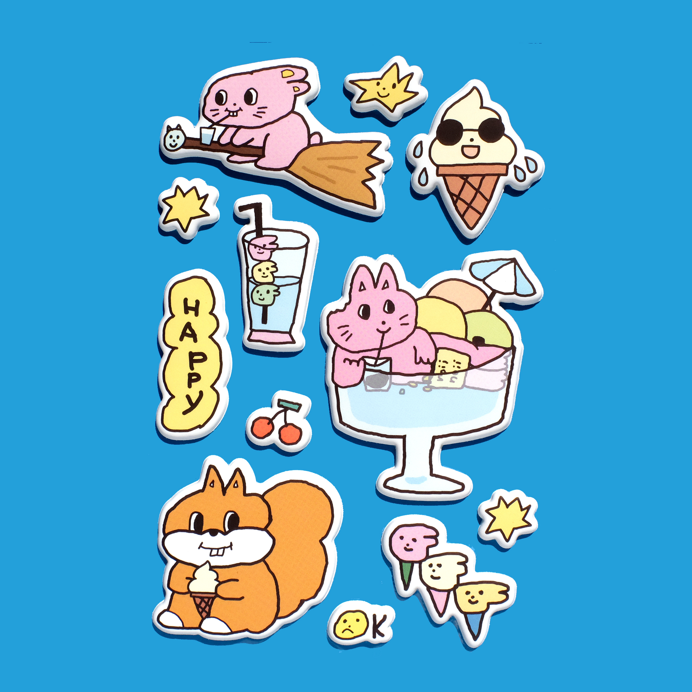 飲君子泡泡貼紙