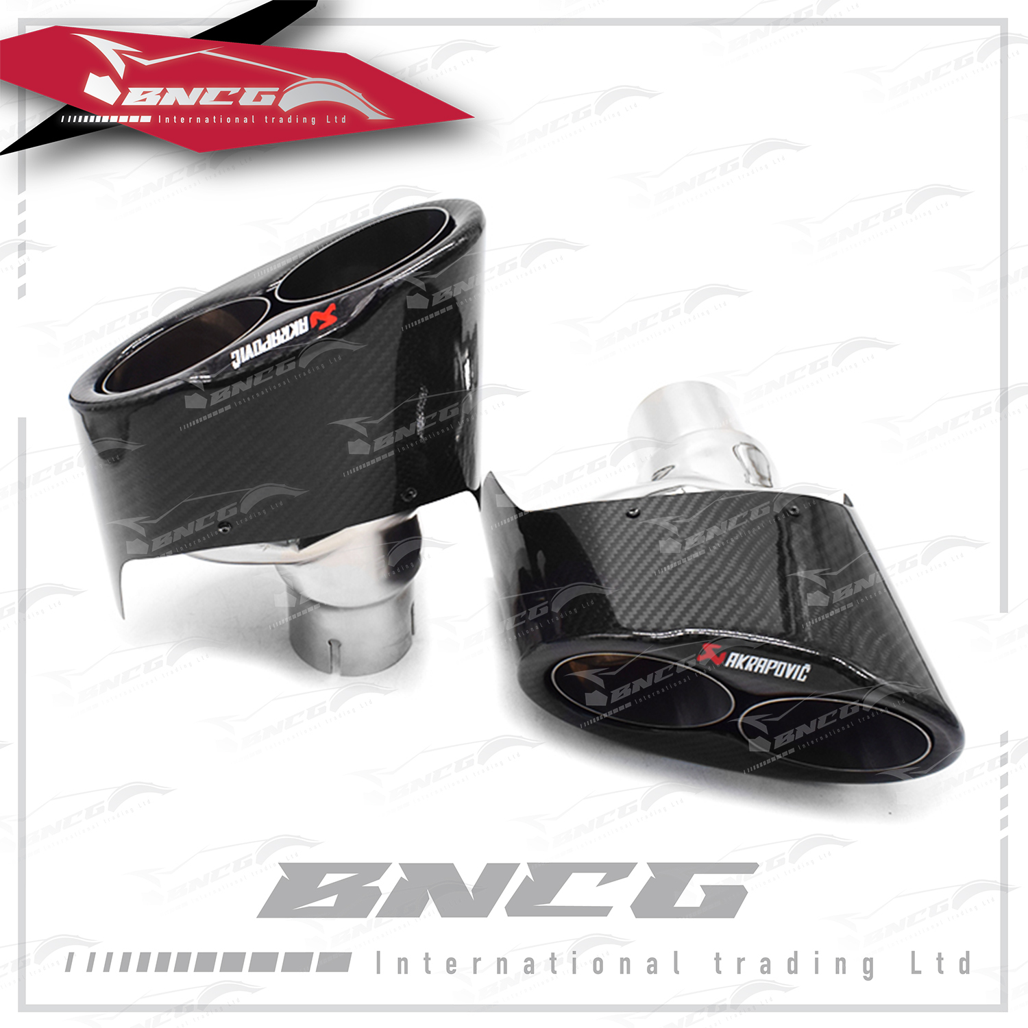 奧迪 Audi 通用款 改裝 A3 A4 A5 A6 A7 卡夢 碳纖維 天蠍尾飾管 排氣管 卡箍式安裝 【2件裝】