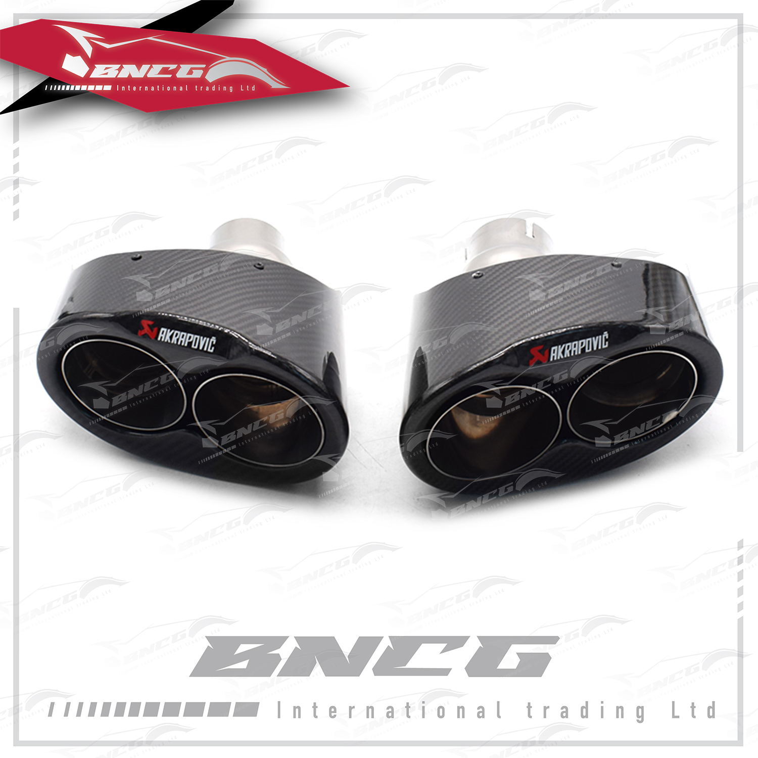 奧迪 Audi 通用款 改裝 A3 A4 A5 A6 A7 卡夢 碳纖維 天蠍尾飾管 排氣管 卡箍式安裝 【2件裝】