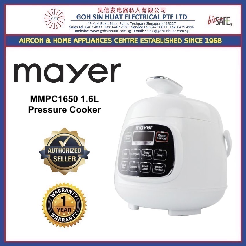 mayer 1.6 l mini pressure cooker mmpc1650