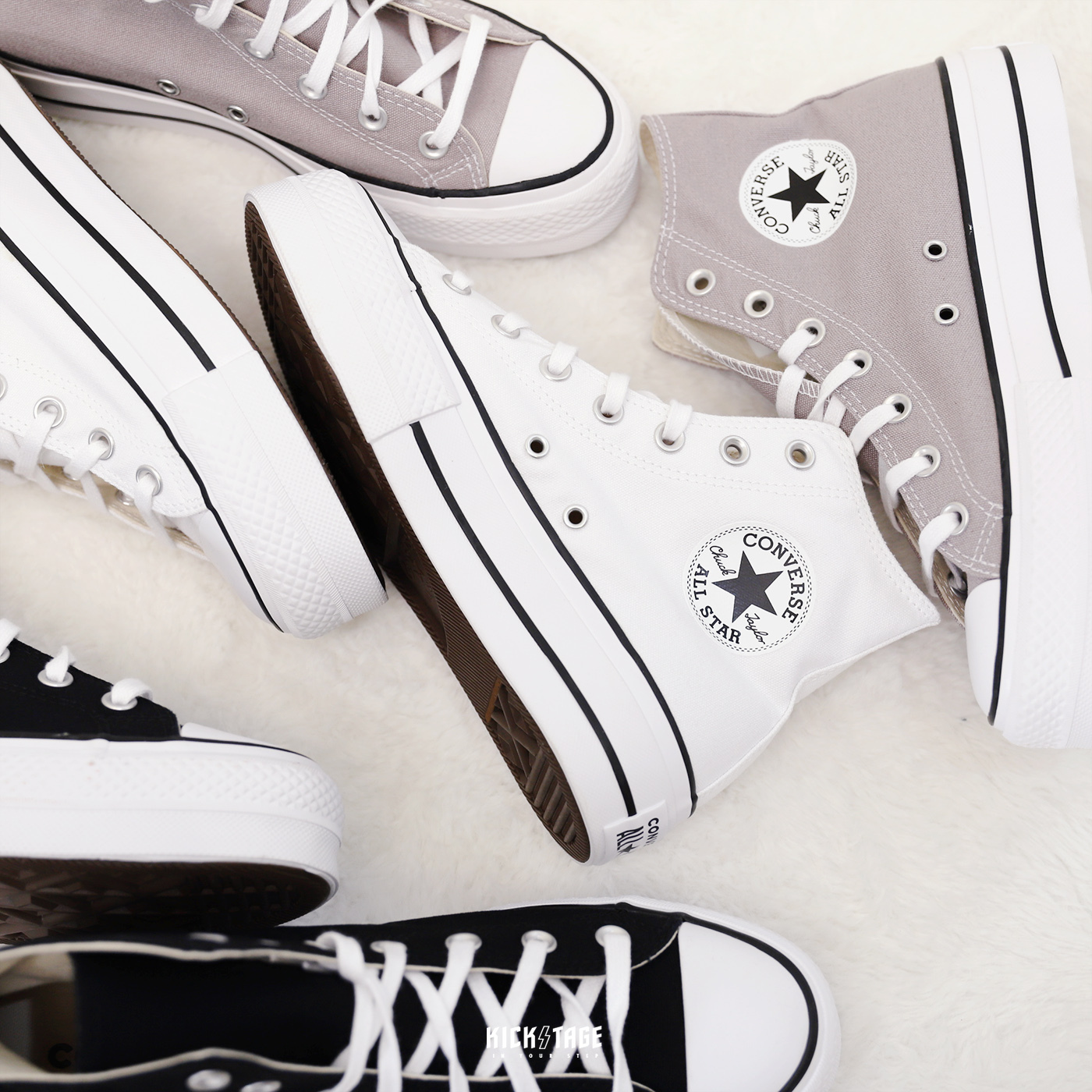 <特價，不退換> CONVERSE CHUCK TAYLOR ALL STAR LIFT 黑色 白色 雲朵灰 增高 厚底 高筒 帆布鞋【560845C】【572083C】【560846C】25SALE