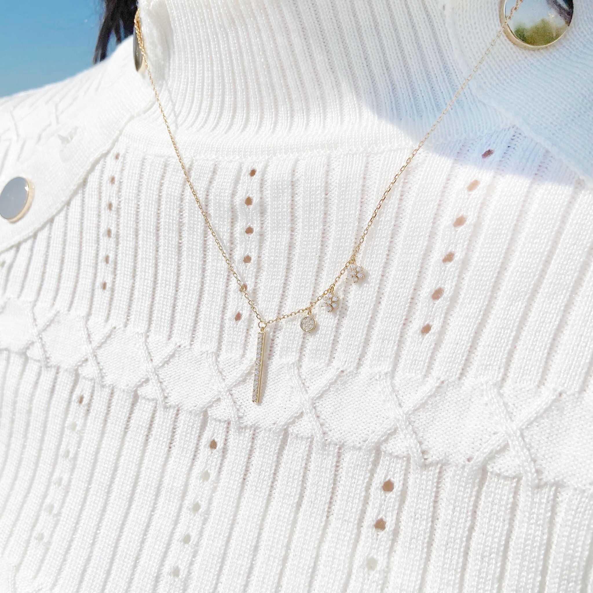 | 925純銀・ 14k金 | 雪花季項鍊 | NE0210 |