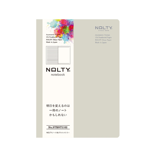 左橫右點筆記本 B6 - 白/黑 - 能率 日本