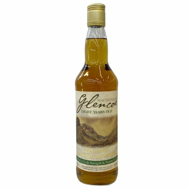mocdonalds glencoe eight years old blended malt cask strength 58%