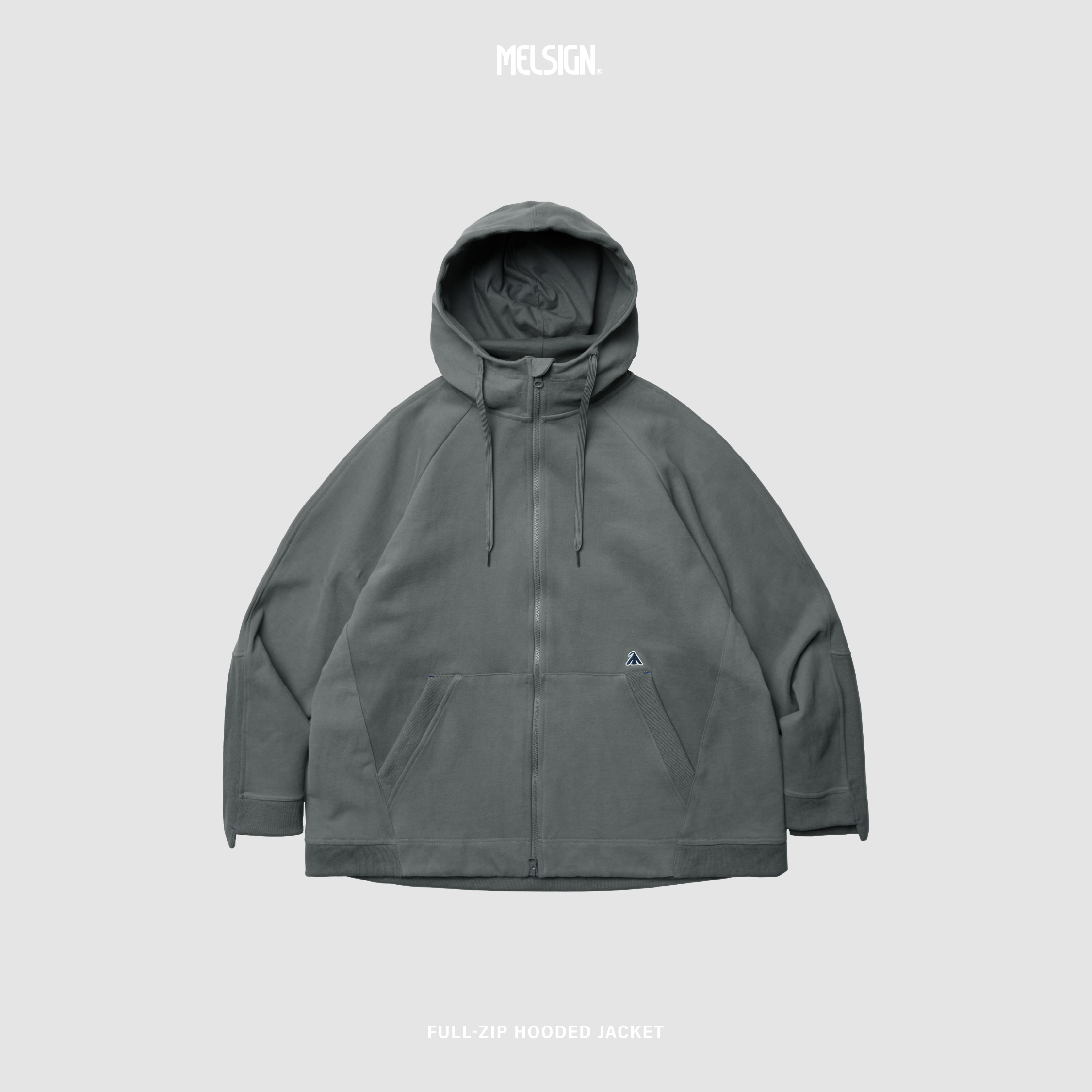 MELSIGN - Full-Zip Hooded Jacket - Dusty Gray