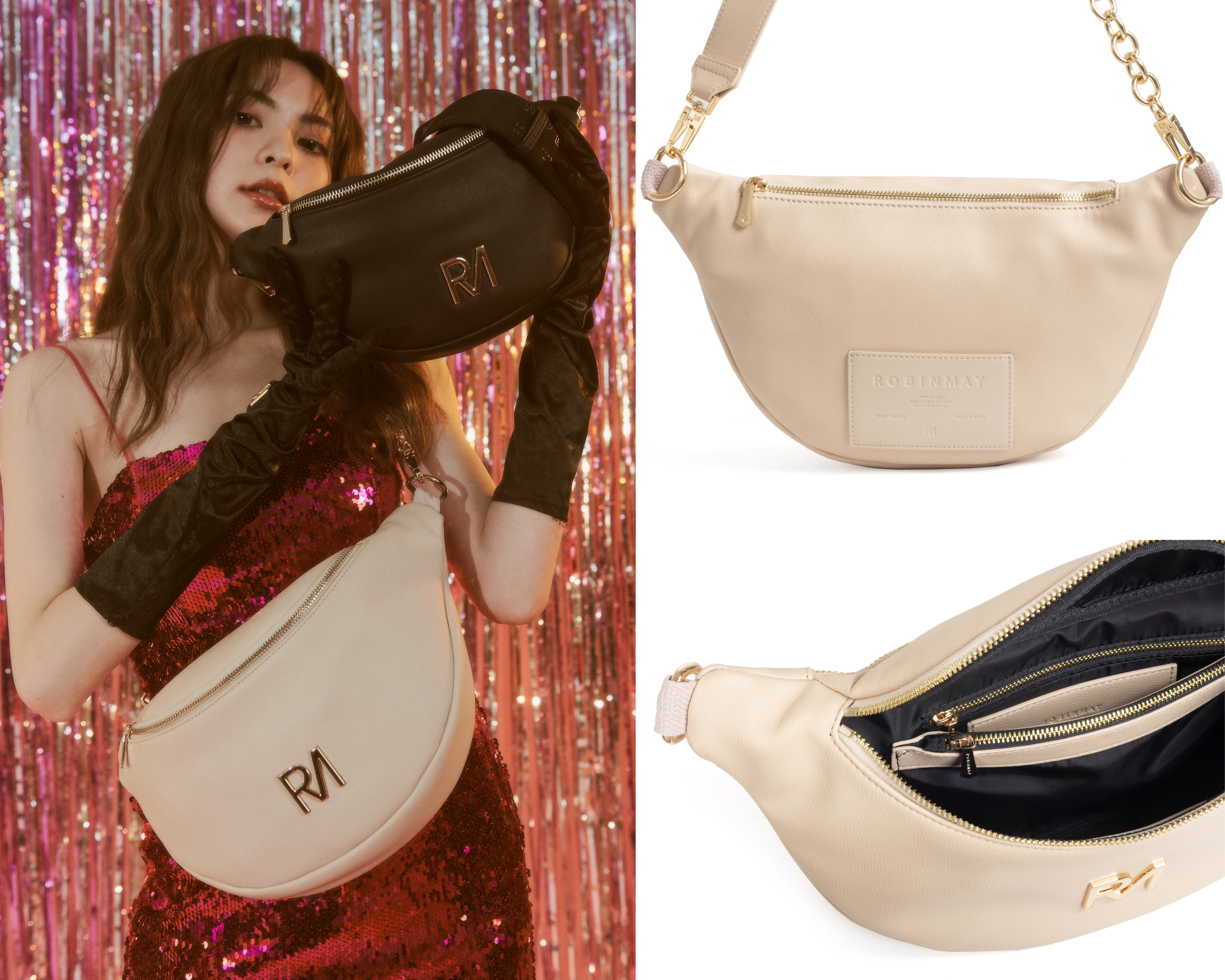 夢特胸包金屬版，特別增加包款背後格層。