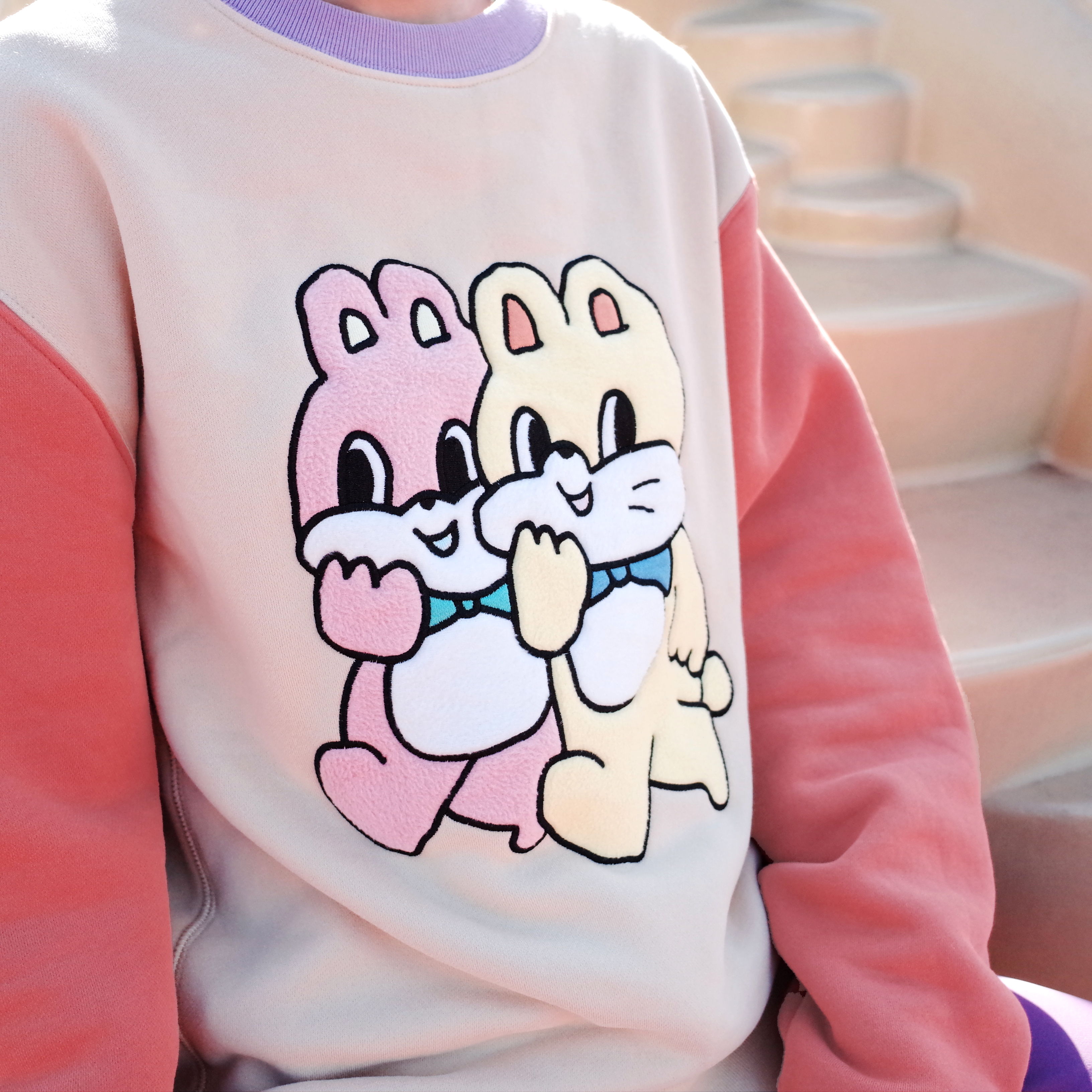 賊笑雙仔刷毛大學tee / 兩色