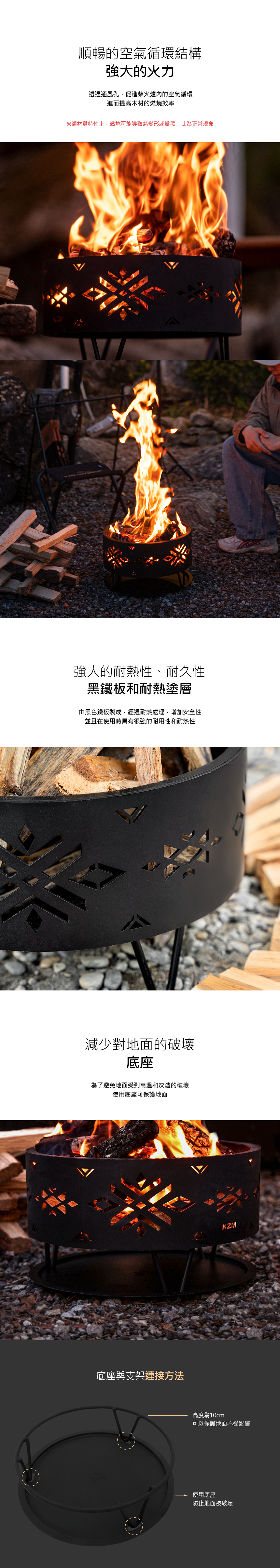 【KAZMI】KZM 風格圓型柴火爐
