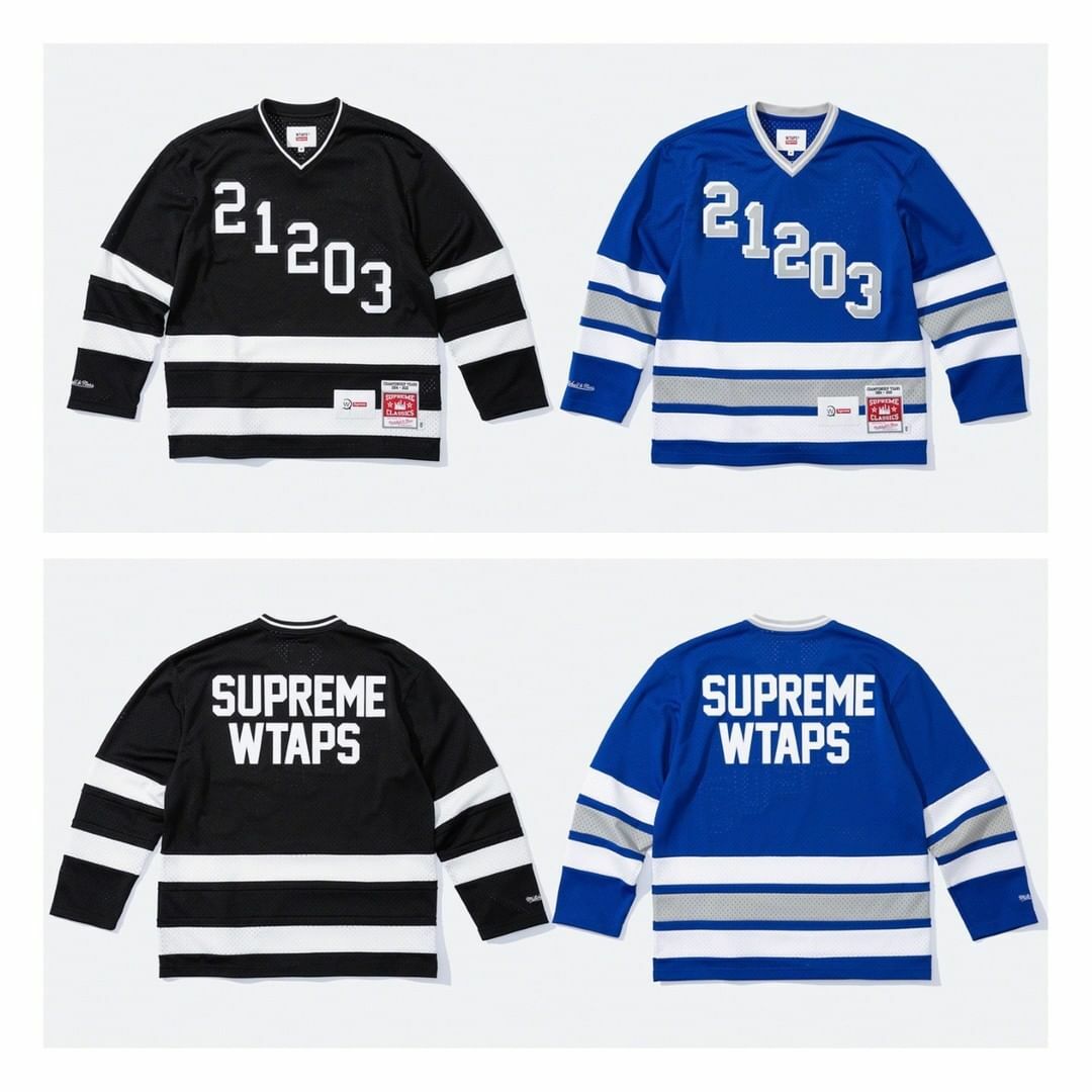 2021AW SUPREME WTAPS MITCHELL NESS HOCKEY JERSEY 聯名球衣 現貨