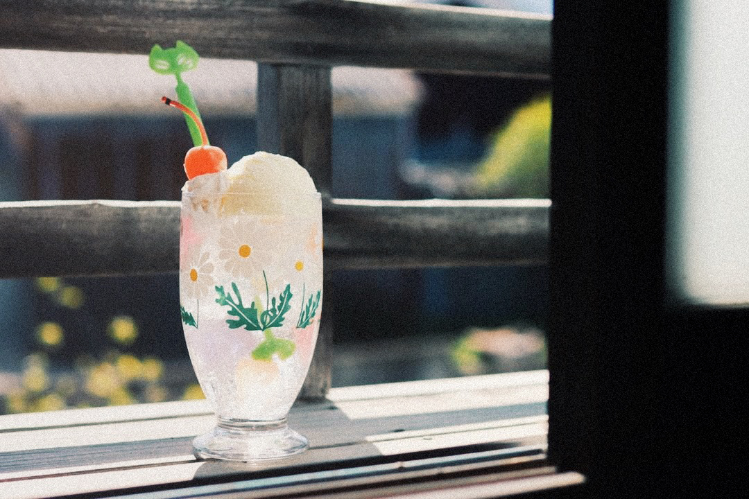 ADERIA Retro 昭和玻璃冷飲杯﹝野花﹞