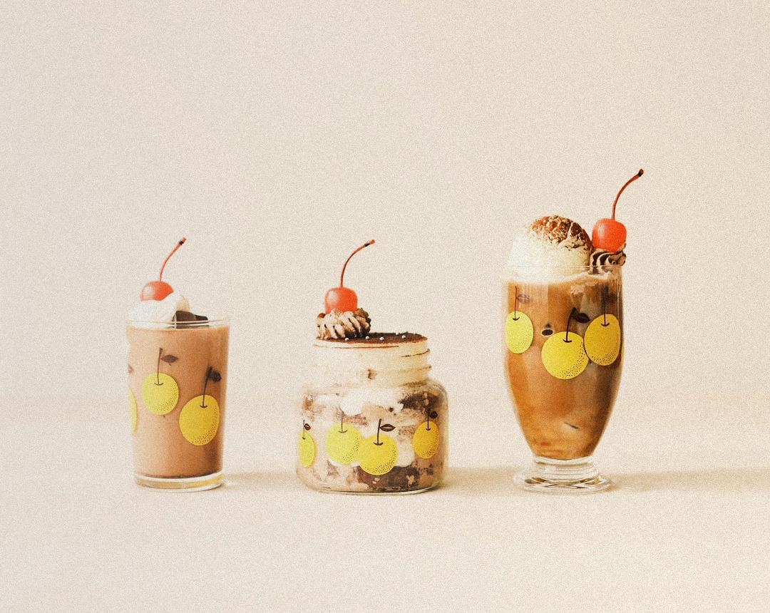 ADERIA Retro 昭和玻璃冷飲杯﹝梨﹞