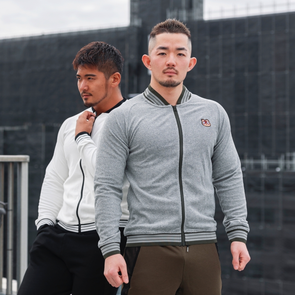 Taoru Zip 毛巾長袖外套 酷灰色