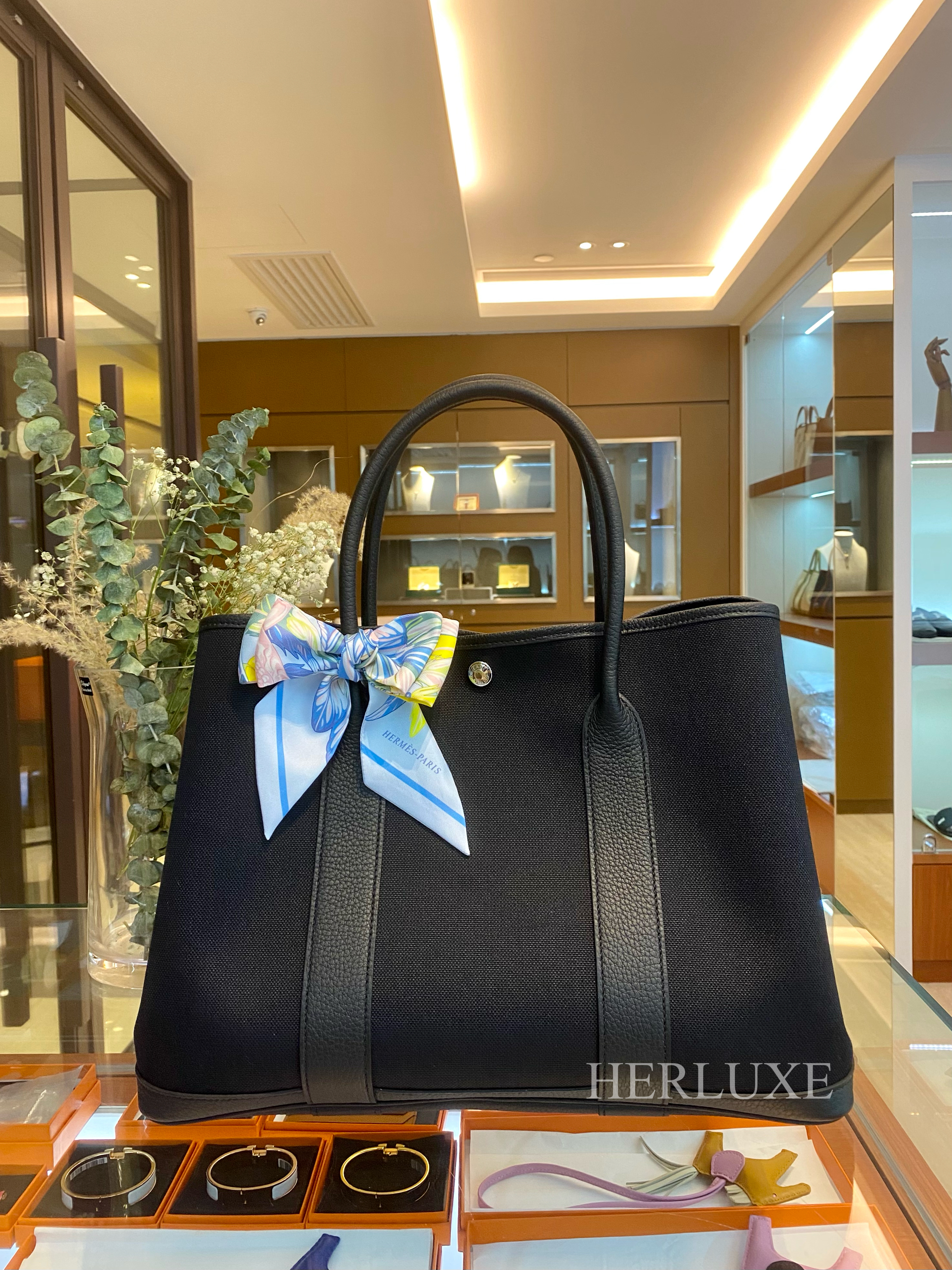 Garden party 36 89 noir/ 89 noir canvas W