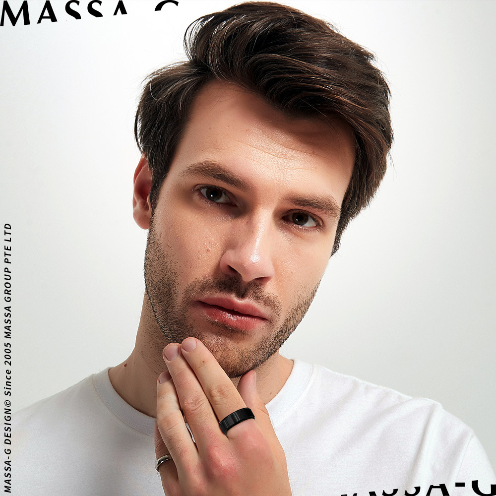 MASSA-G DECO系列【黑帝斯Hades】鈦金男戒(8MM)