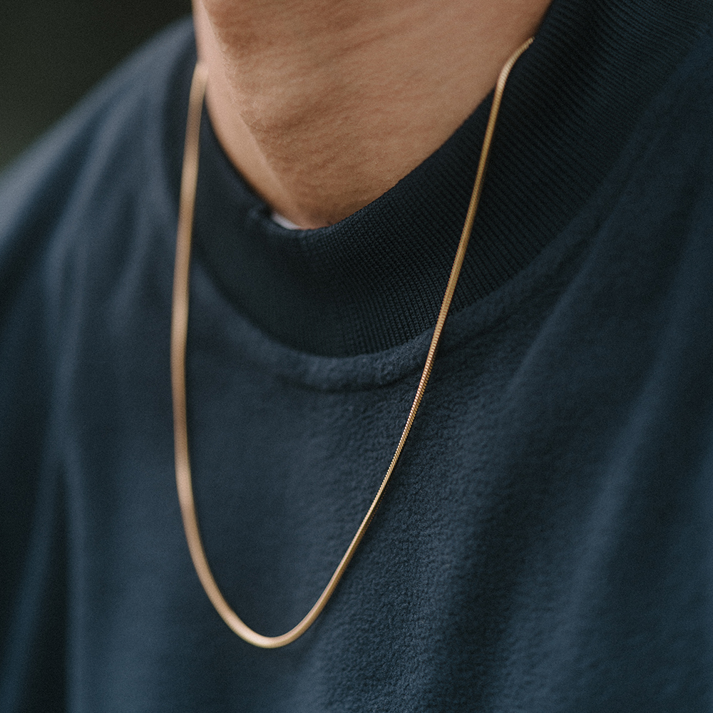 嘻哈街頭 古巴蛇骨 無墜飾 鈦鋼鍊 項鍊