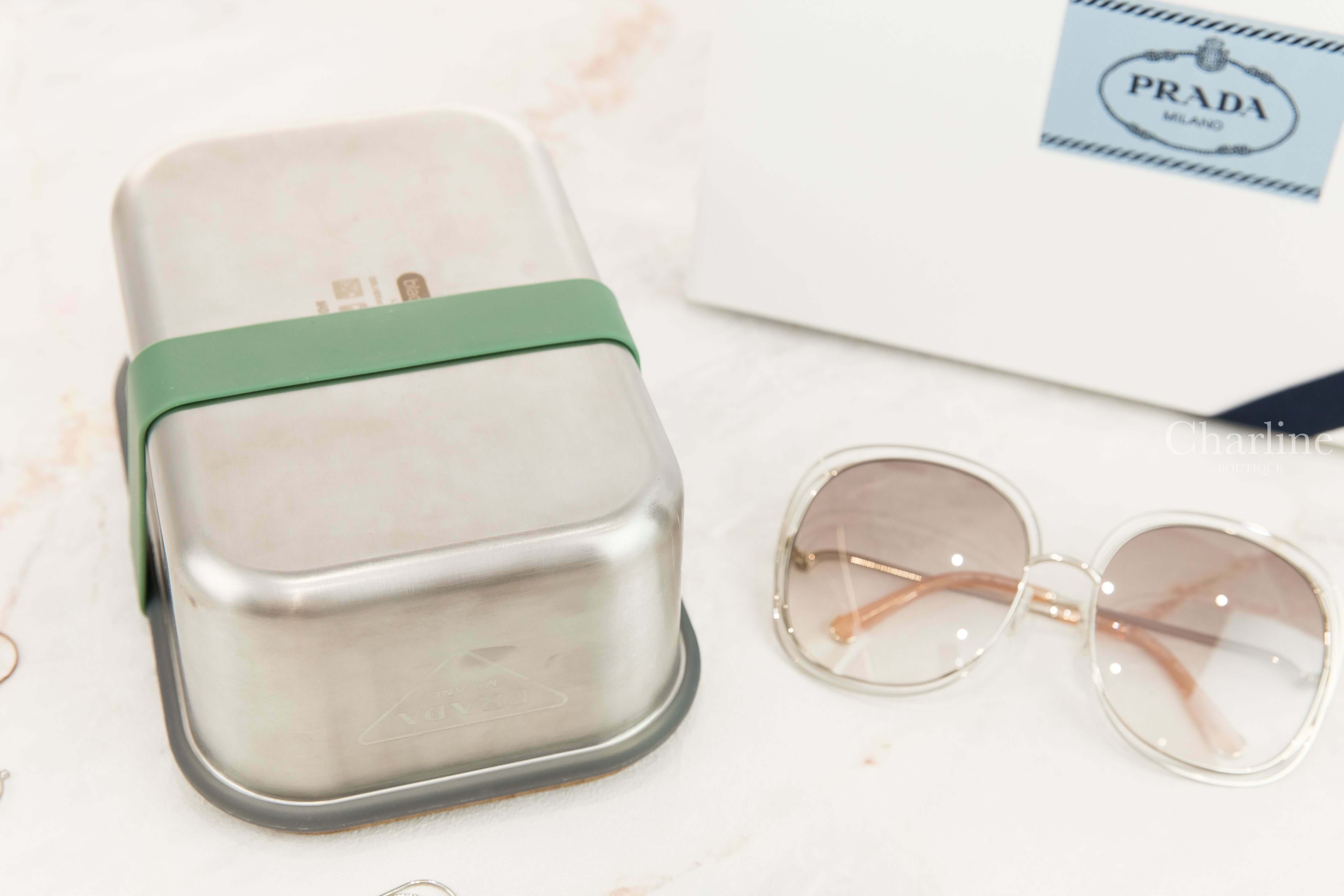 Prada Stainless Steel Sandwich Box 金屬灰竹蓋不鏽鋼三明治盒-Charline Boutique 精品代購