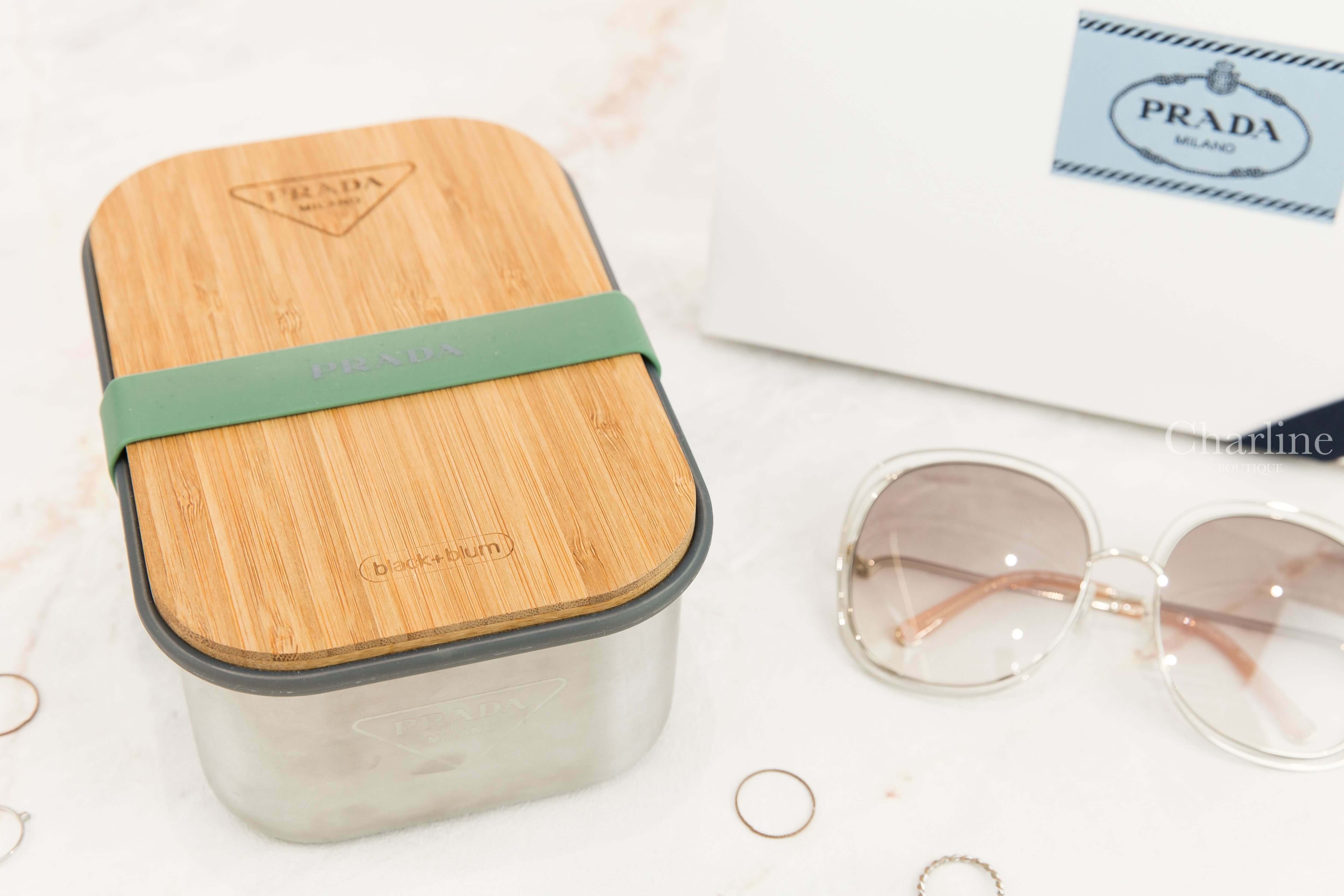 Prada Stainless Steel Sandwich Box 金屬灰竹蓋不鏽鋼三明治盒-Charline Boutique 精品代購