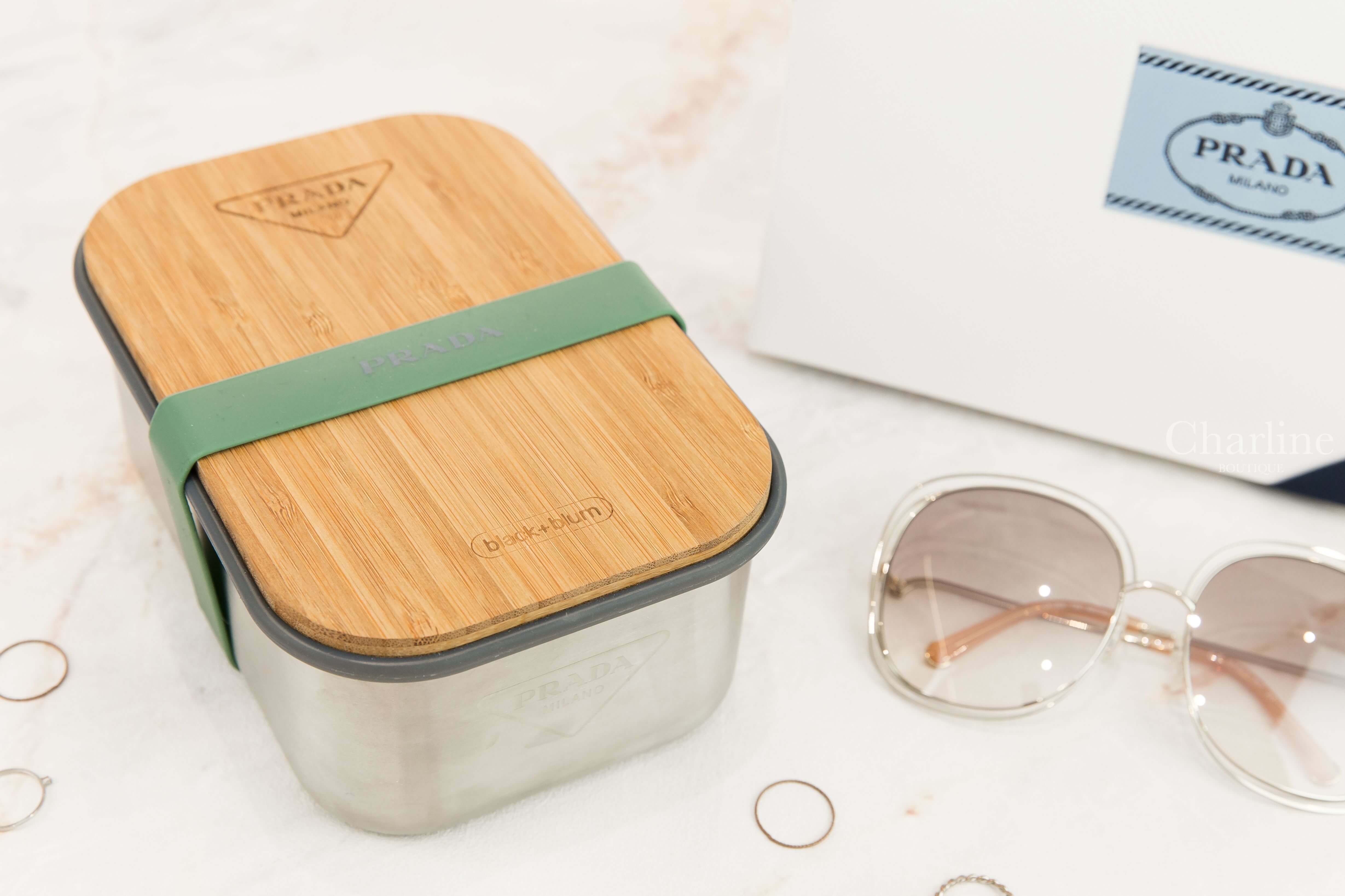 Prada Stainless Steel Sandwich Box 金屬灰竹蓋不鏽鋼三明治盒-Charline Boutique 精品代購