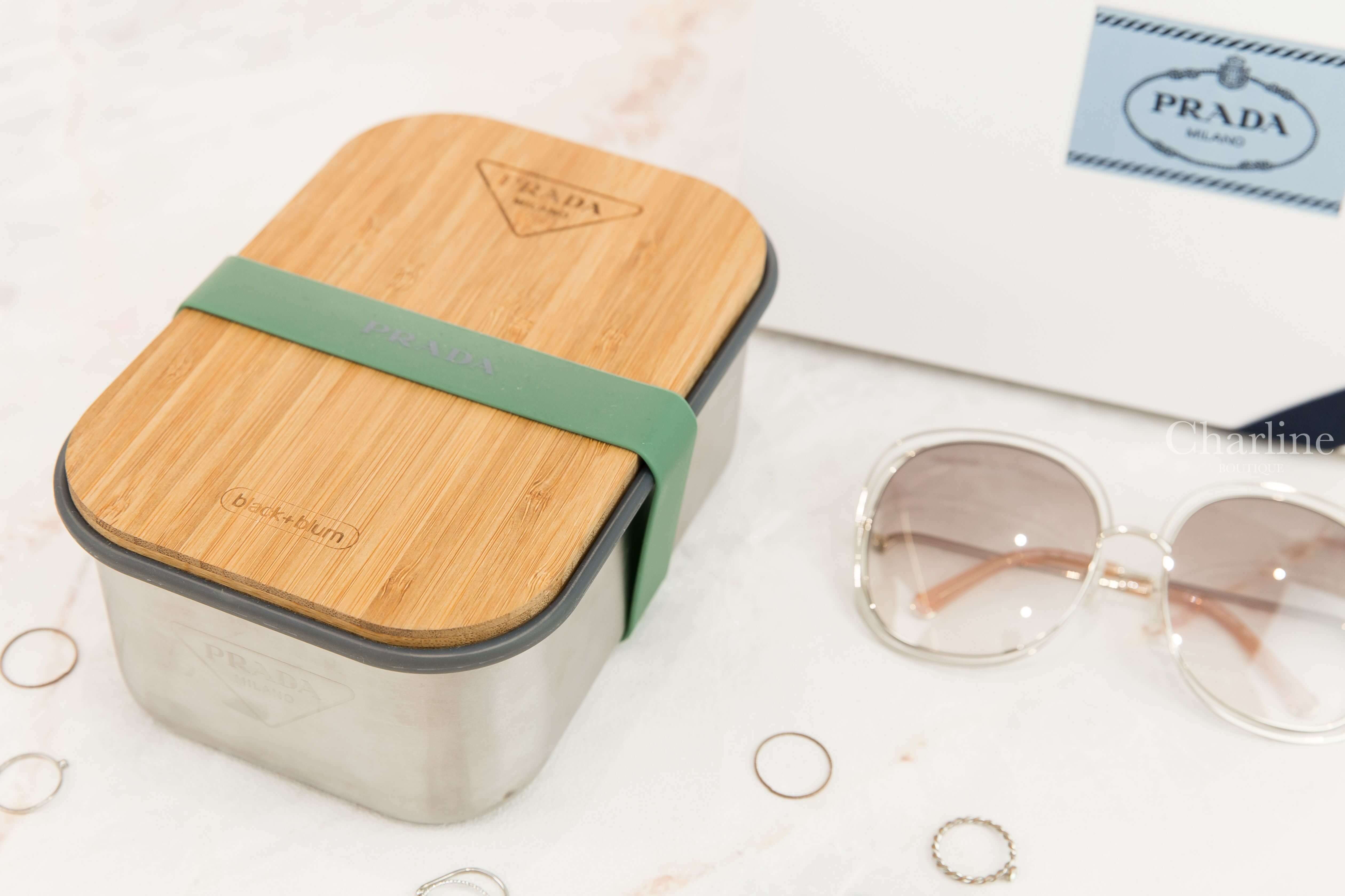 Prada Stainless Steel Sandwich Box 金屬灰竹蓋不鏽鋼三明治盒-Charline Boutique 精品代購