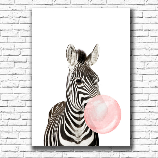 嚼泡泡動物無框掛畫 (福利品)