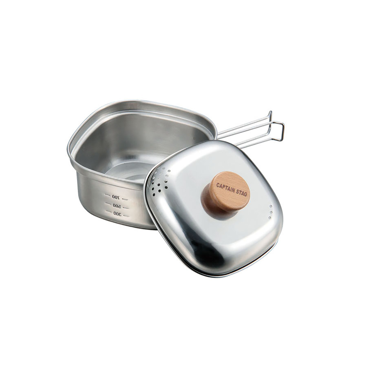 Captain Stag Stainless Steel Cooker 1.3L 不鏽鋼方型煮食煲 UH-4202