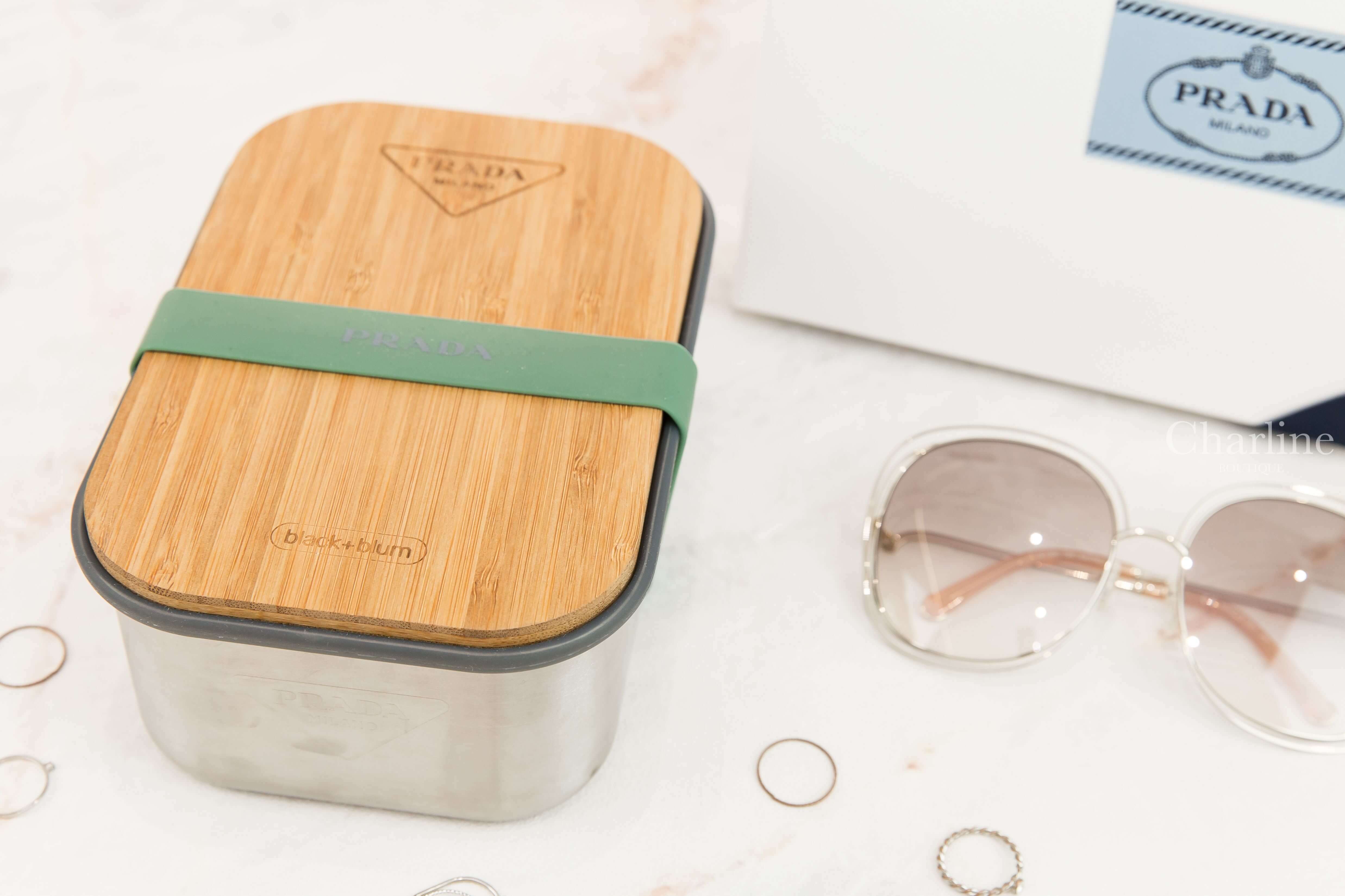 Prada Stainless Steel Sandwich Box 金屬灰竹蓋不鏽鋼三明治盒-Charline Boutique 精品代購