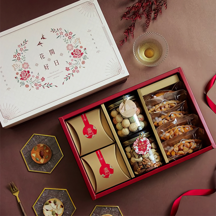 點心禮盒(大)-花開好日 10入/包 34*22.5*9.5cm【3A01-120001】