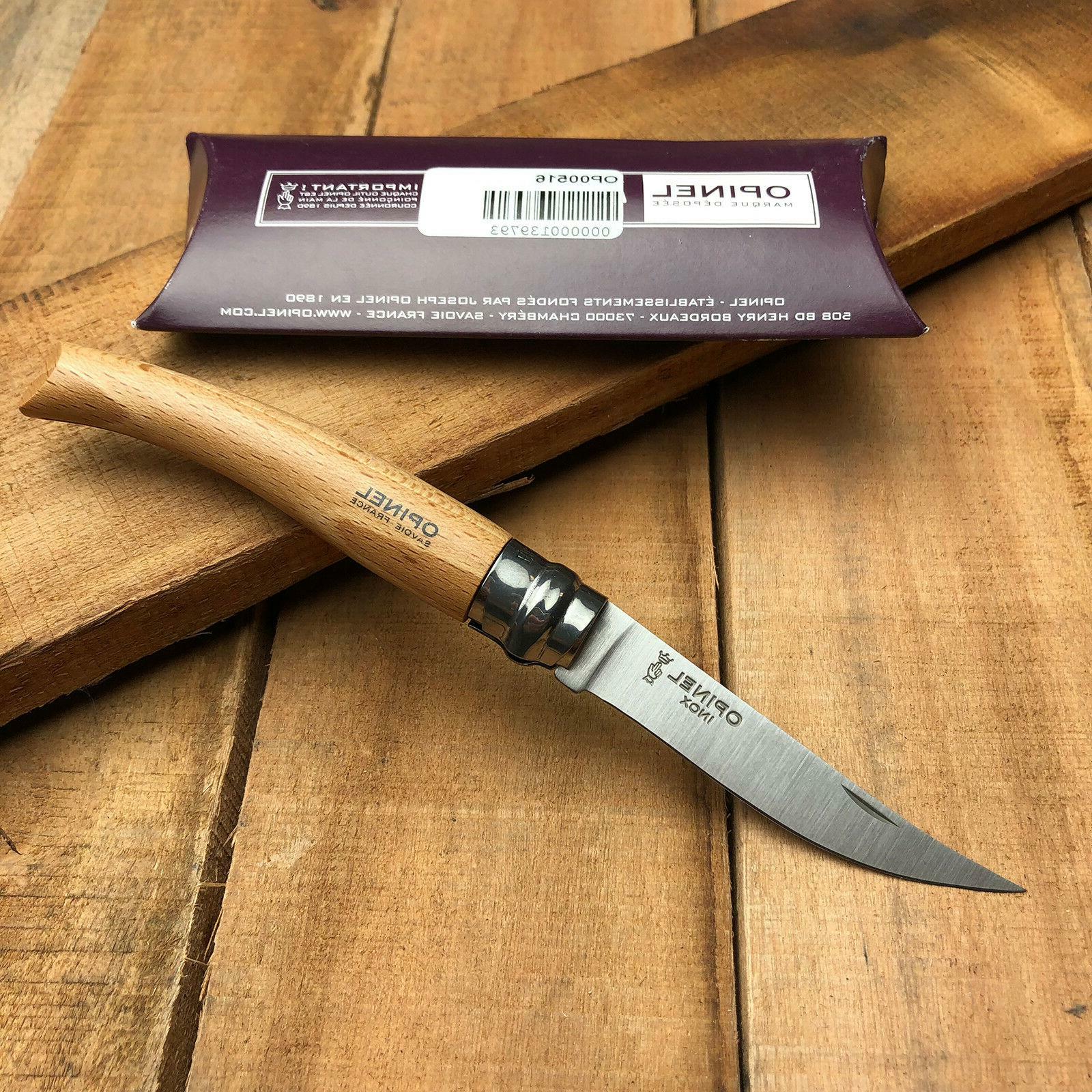 Opinel Slim Knife No.10 Folding Knife 10號不鏽鋼長型摺刀 (原木色)