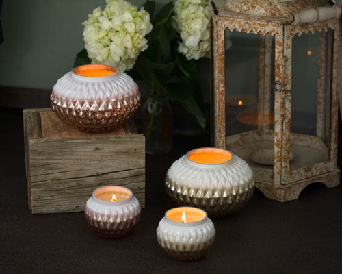 美國手工蠟燭 Greatfruit Pine 葡萄柚西伯利亞松-摩登玫瑰金白瓷瓶-Small