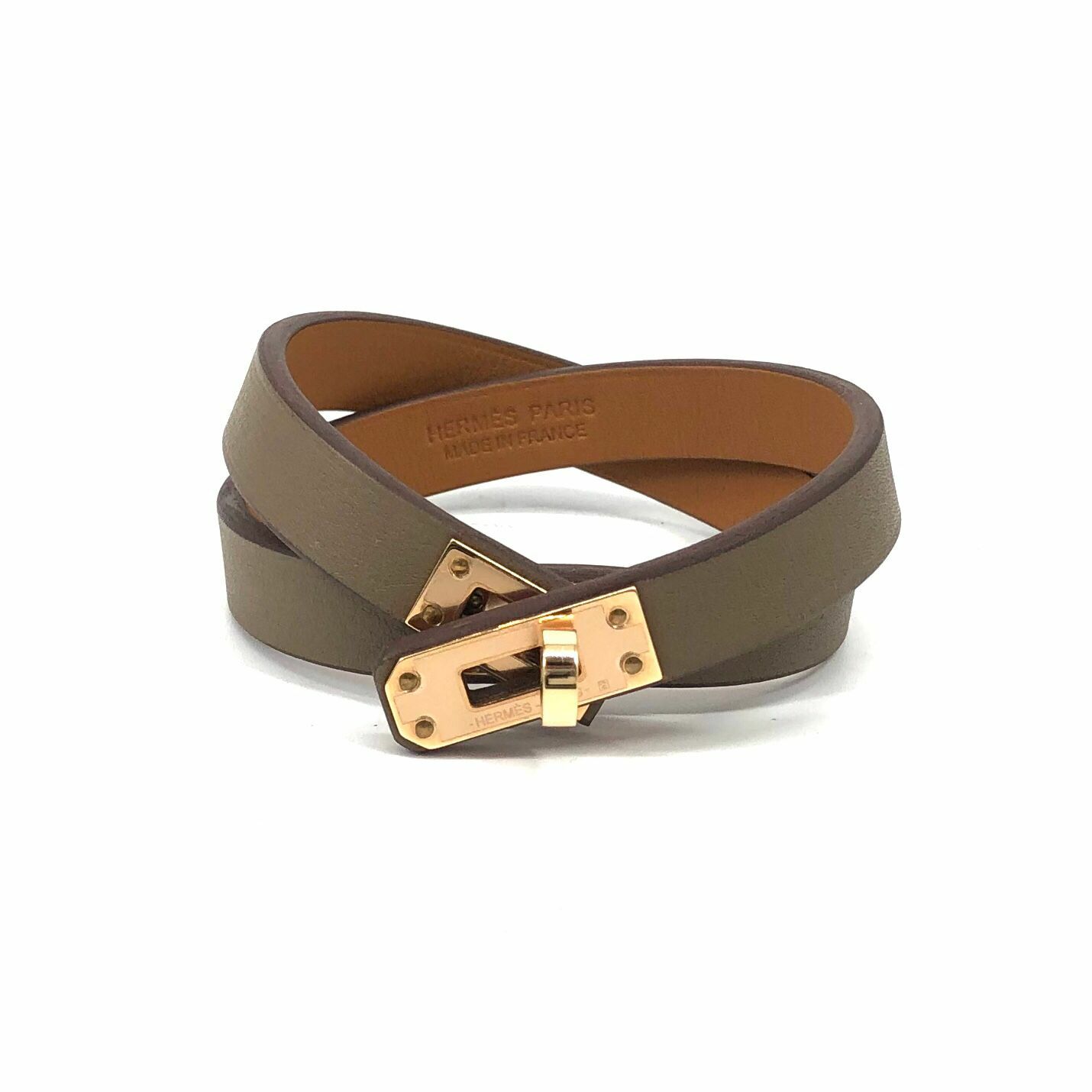 Hermes mini dog hot sale double tour bracelet