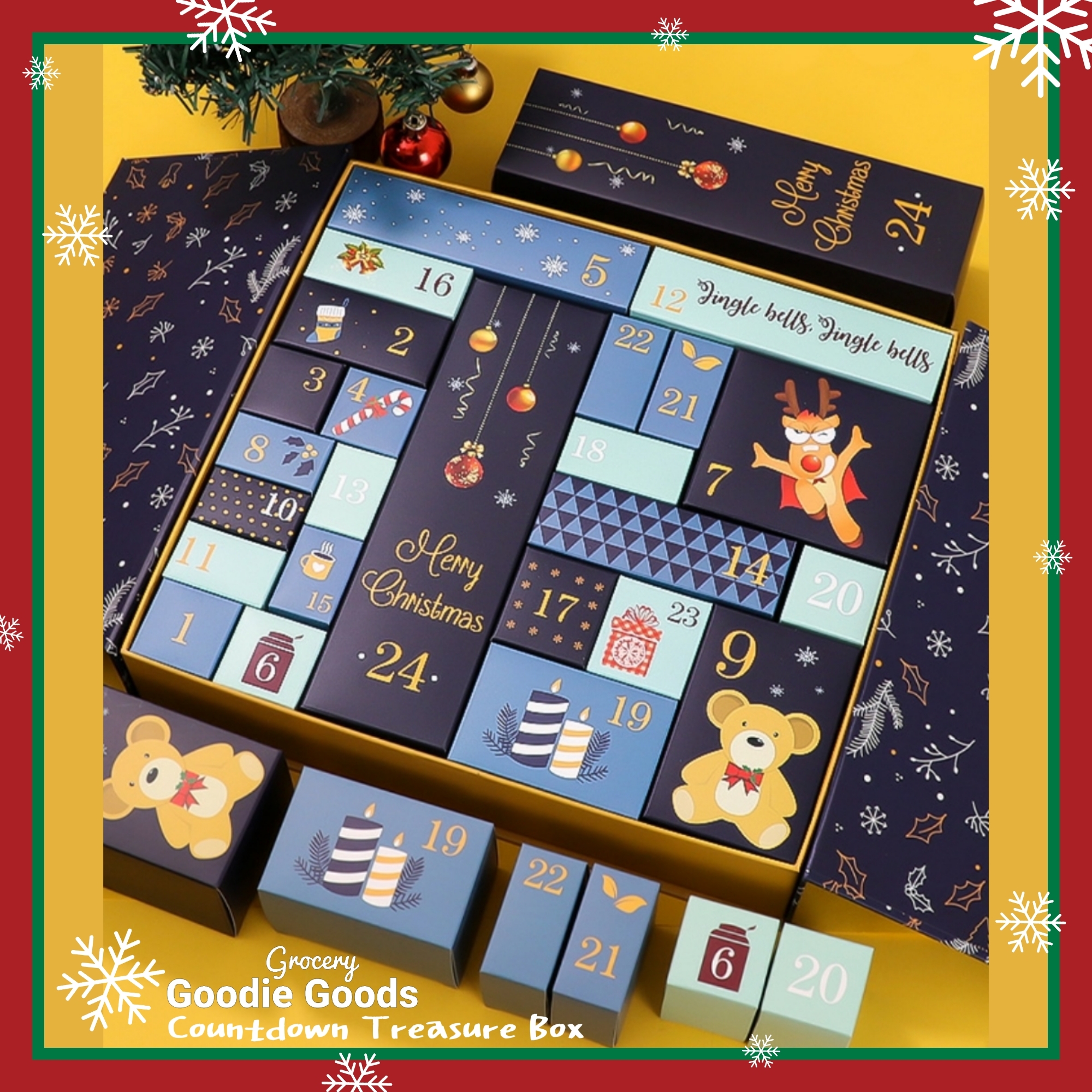 Christmas Countdown Calendar Treasure Box Advent Calend
