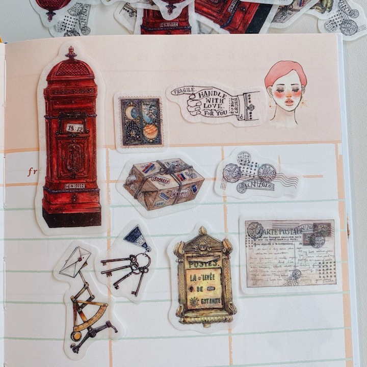 郵政 54枚和紙貼紙包｜吉 LCN