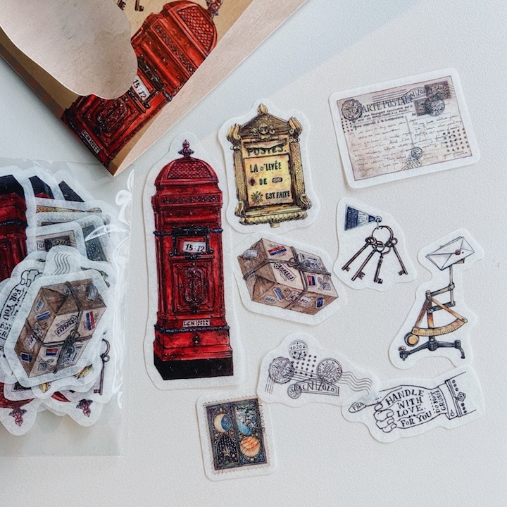 郵政 54枚和紙貼紙包｜吉 LCN