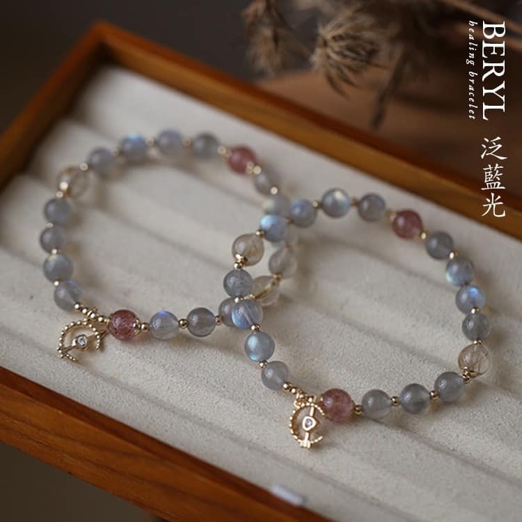 天然月光石招財護身手串