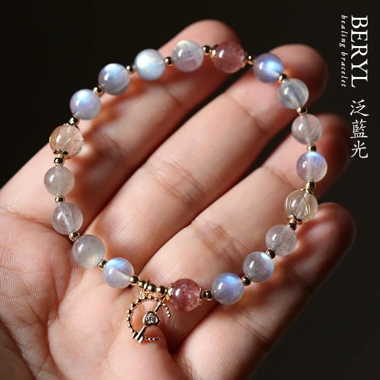 天然月光石招財護身手串